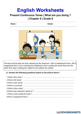 WH-Questions grade 8 spenma