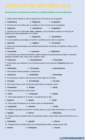 Repaso español b-3