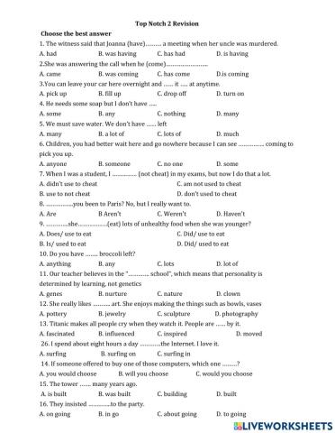 TN2 - Unit 6-10 review