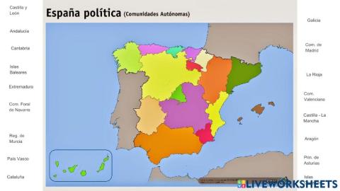 Mapa de España político