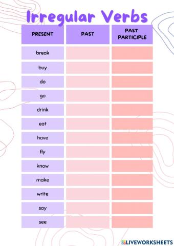 Irregular Verbs