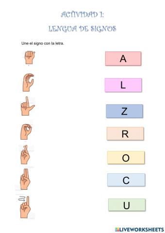 Abecedario lengua de signos