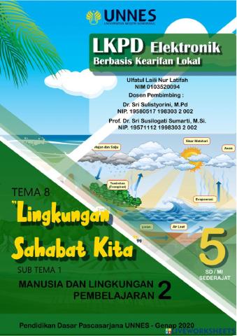 LKPD Elektronik Berbasis Kearifan Lokal Kelas 5 Tema 8 Sub Tema 1 Pembelajaran 2