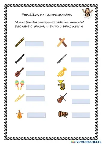 Familias de instrumentos 
