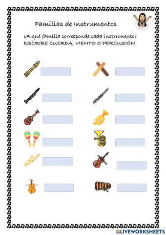 Familias de instrumentos 