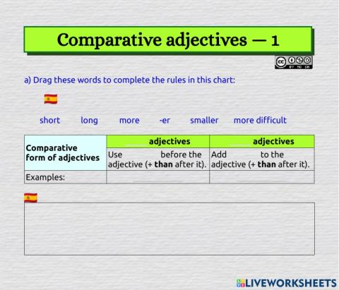 Comparative adjectives 1