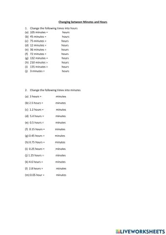 Changing between decimal times