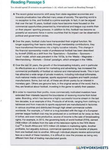 IELTS 6.0 - Unit 3 - Lesson 1 - Reading Practice