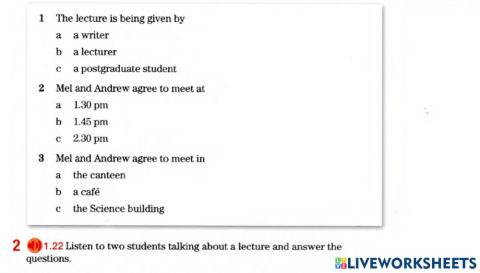 IELTS 6.0 - Unit 3 - Lesson 2 - Listening Practice