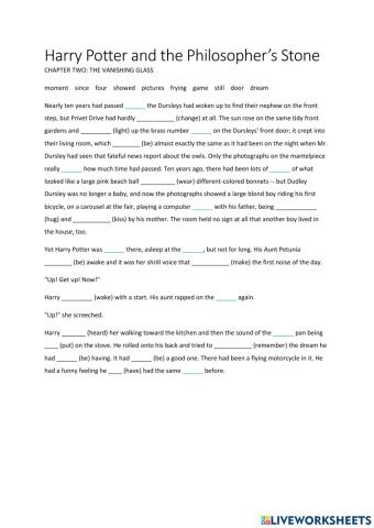 Harry Potter and the Philosopher's Stone Chapter Two