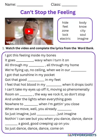 Can't Stop the Feeling