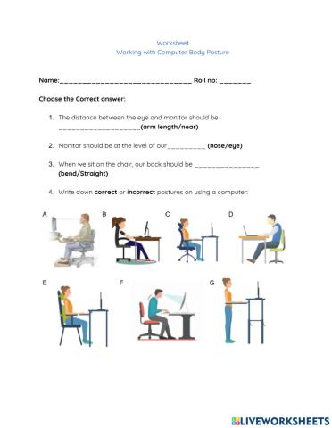 Correct body posture