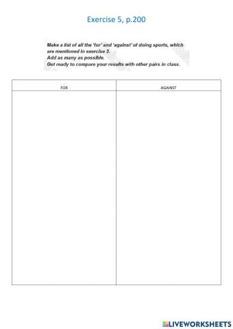 Sports:For and against