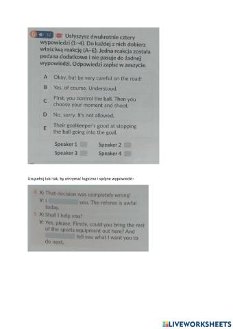 Listening and reactions