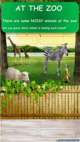 Guess the zoo animal sound