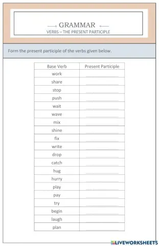 Present Participle