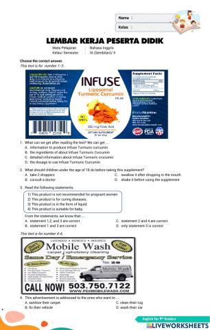 EnglishExamination for Grade IX