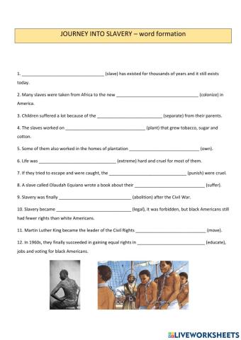 Slavery - word formation