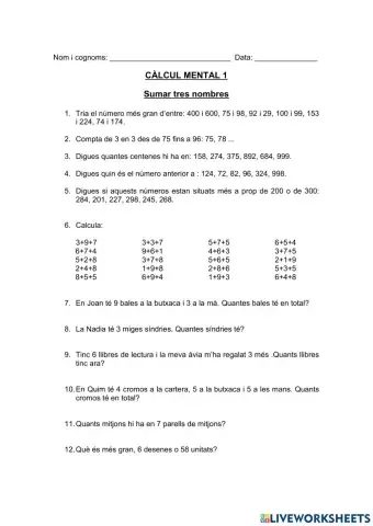 Càlcul Mental
