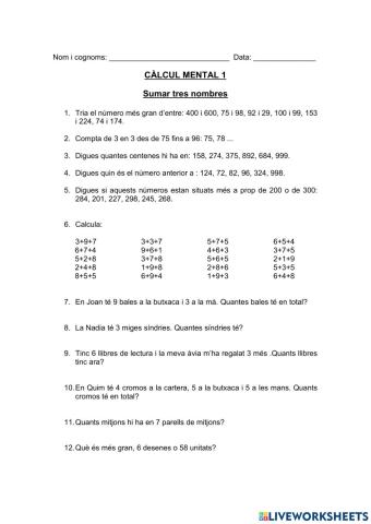 Càlcul Mental