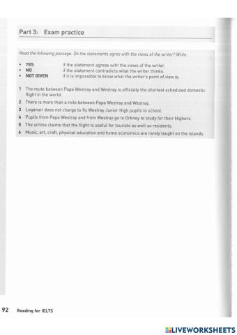 IELTS 5.0 - Unit 7 - Reading practice