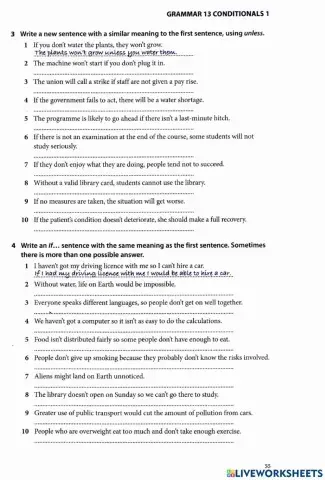IELTS 5.0 - Unit 7 - Lesson 3 - 1&2 conditional sentence