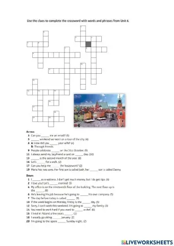 Vocabulary elementary crossword