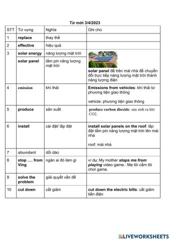 Từ mới unit 10 (3)