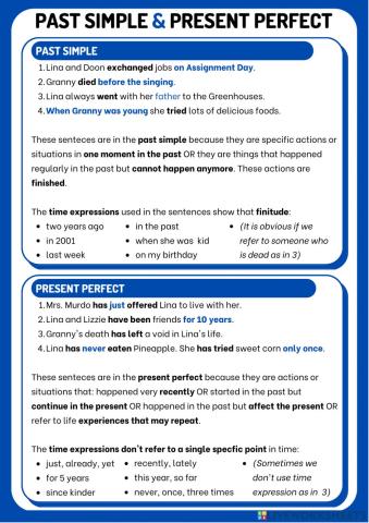 Present perfect vs past simple (The city of Ember)