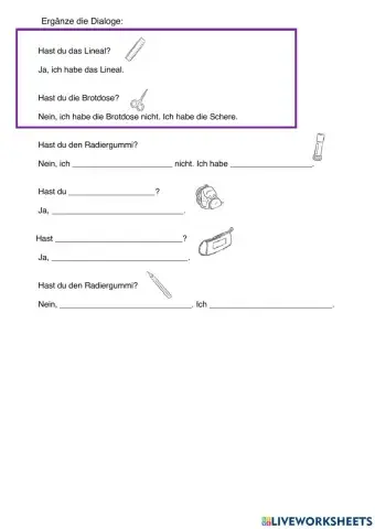 Schulsachen + Wasmaschine