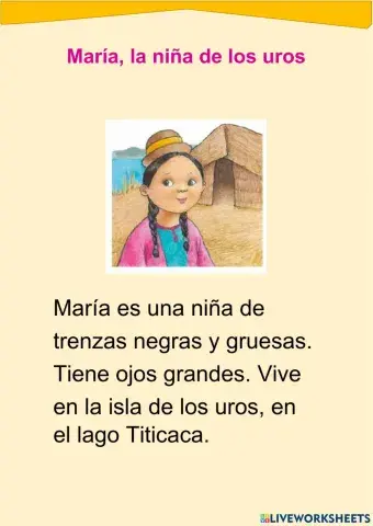 Lectura: María, la niña de los uros