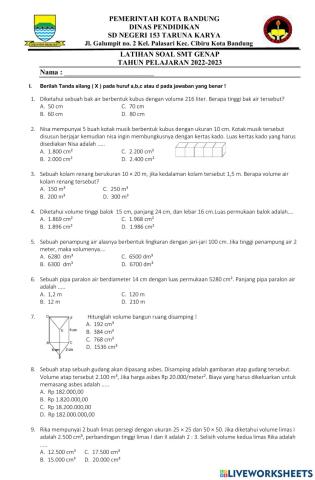 Latihan soal smt genap