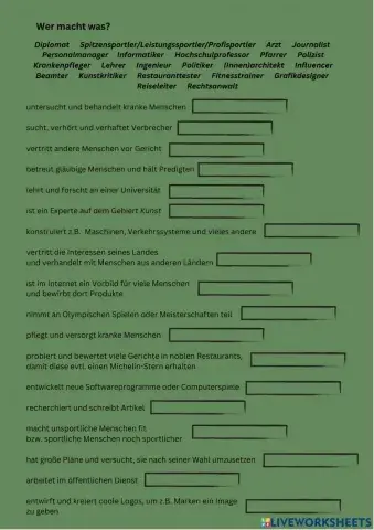 Berufsbezeichnungen und angesehene Berufe