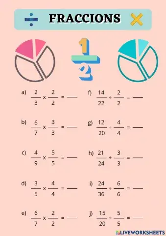 Fraccions multiplicació i divisió.