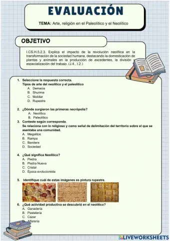 Arte, religión en el Paleolítico y el Neolítico