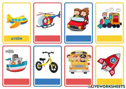 Ficha interactiva- Los medios de transporte