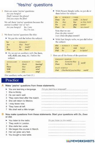 Basic Grammar-29 Yes-No Questions