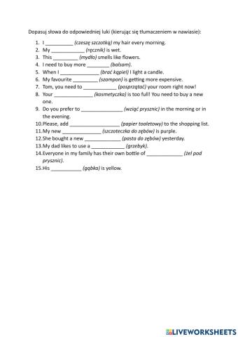 Hygiene vocab (with polish)