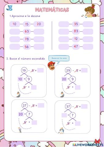 La resta en árbol V