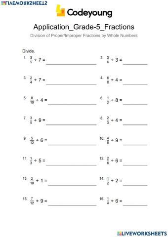 Division of fractions