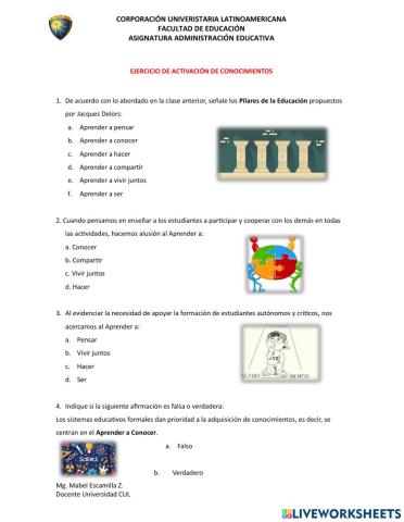 Pilares de la Educación de Jacques Delors