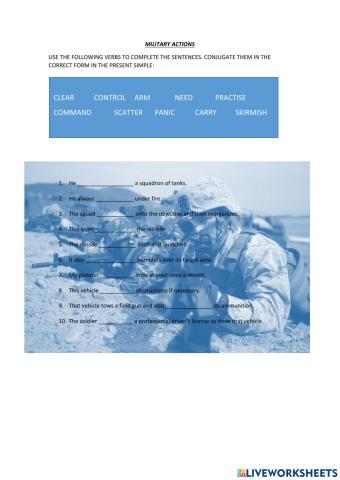 Military actions - Present Simple