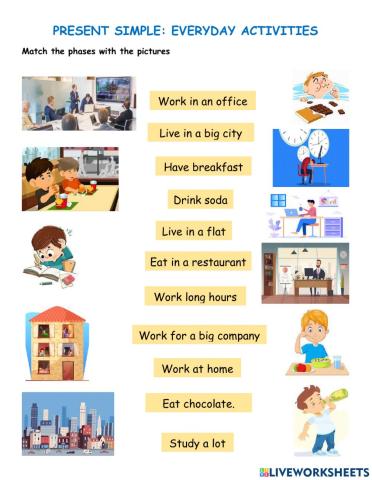 Present simple: everyday activities