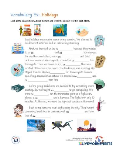 Vocabulary Ex.: Holidays