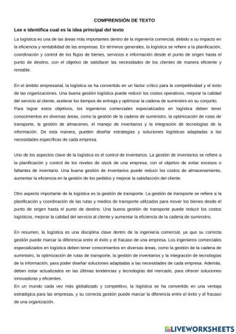 Comprensión de texto