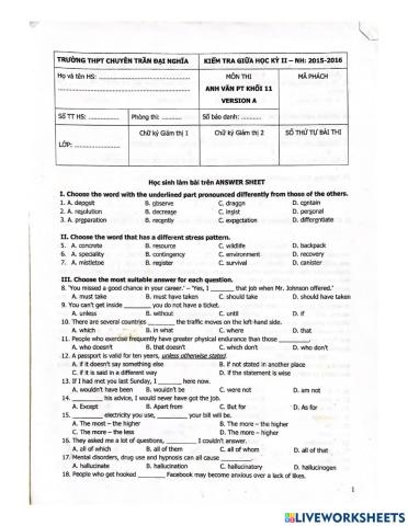 E11 - tđn - mid term test - 15-16