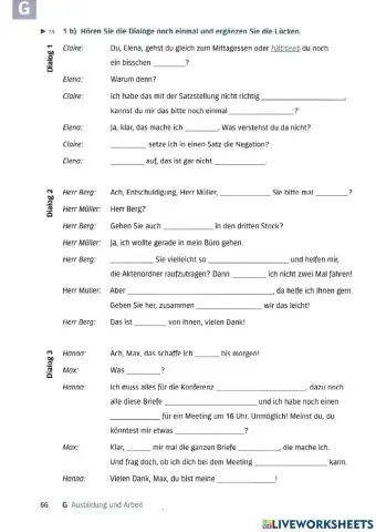 A2 Lek11 Hören und Sprechen G1b