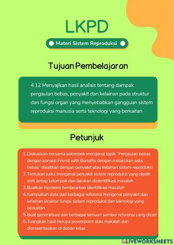 Lks sistem reproduksi kelas 11 ipa