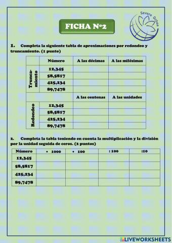 Operaciones con numeros decimales