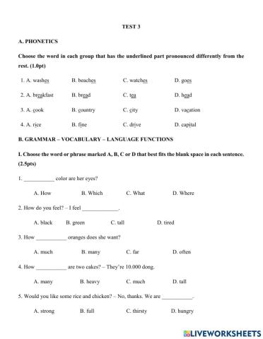 On tap lop 6 giua hk2